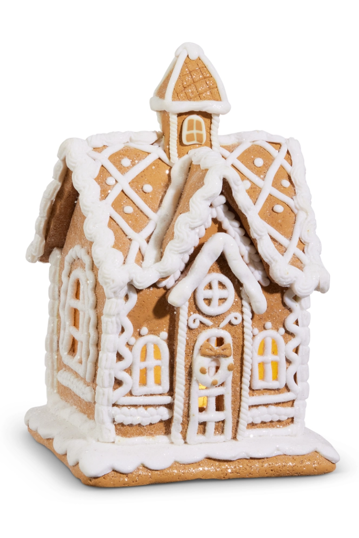 7.75" Lighted Gingerbread House