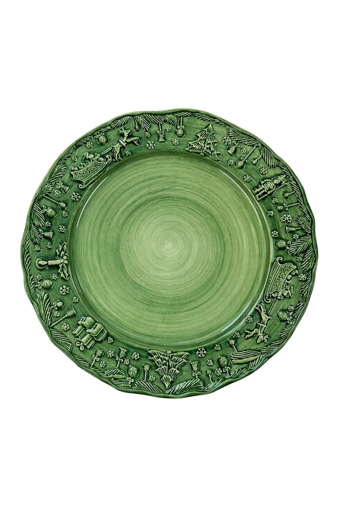 Fiabe di Natale Green Dinner Plate