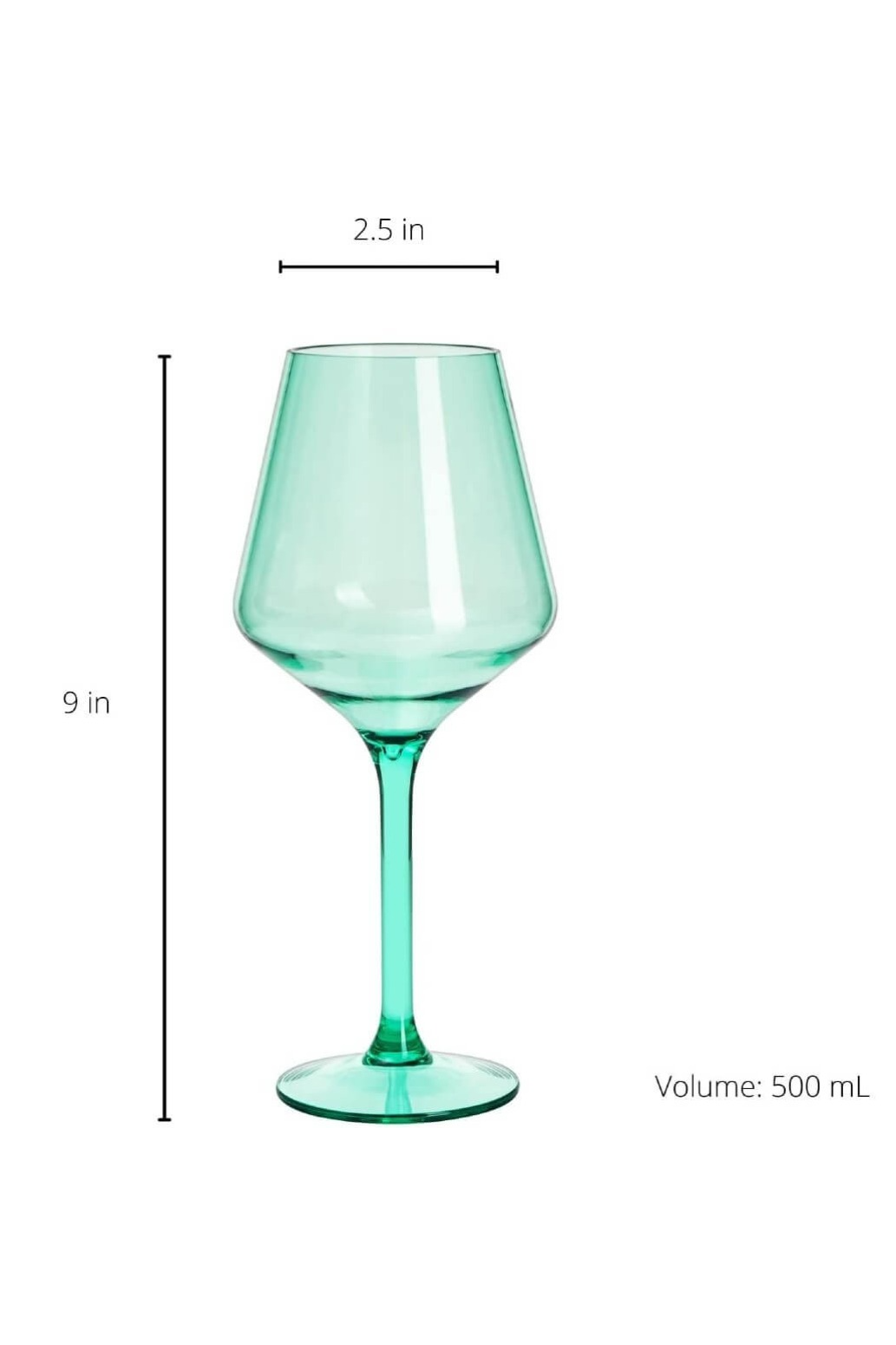 Acrylic Wine Glass Multicolor Set of 6