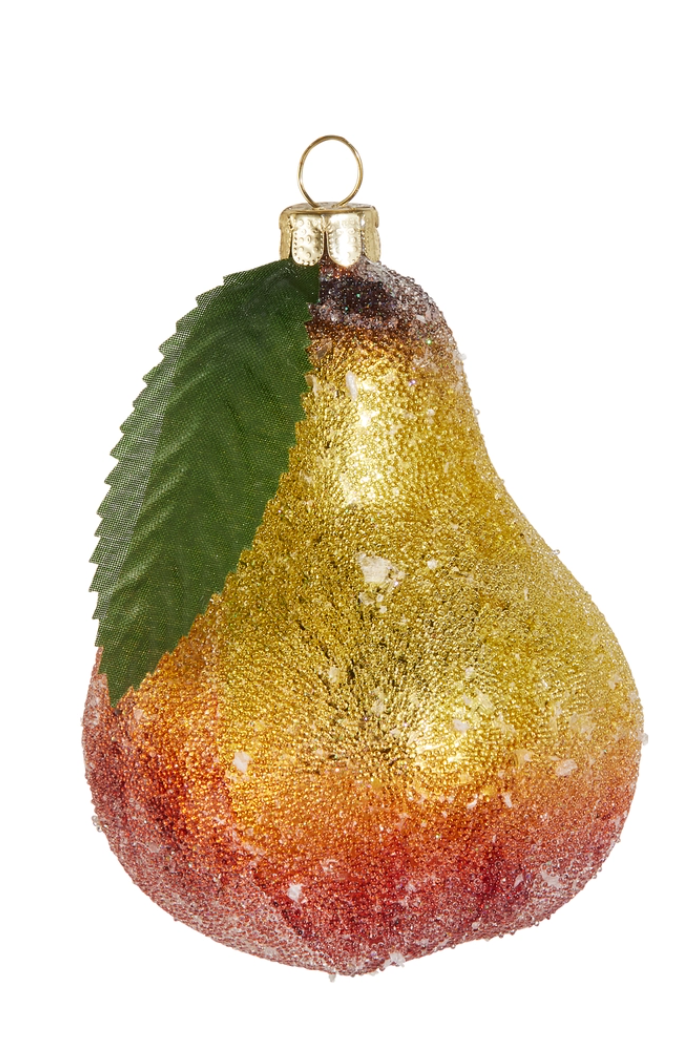 3.75" Glittered Pear Ornament