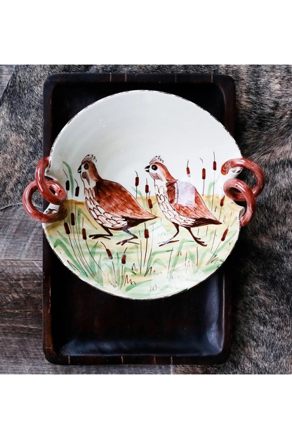 Wildlife Handled Serving Bowl