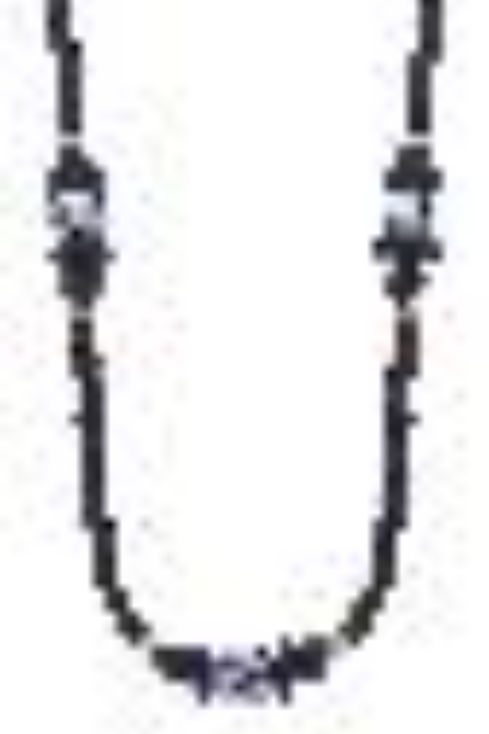 Savoy Chinoiserie & Painted Wood Necklace in Navy