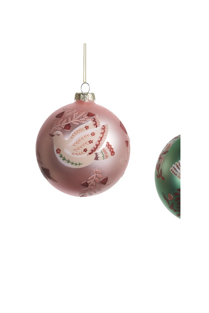 4" Vintage Craft Dove Ball Ornament
