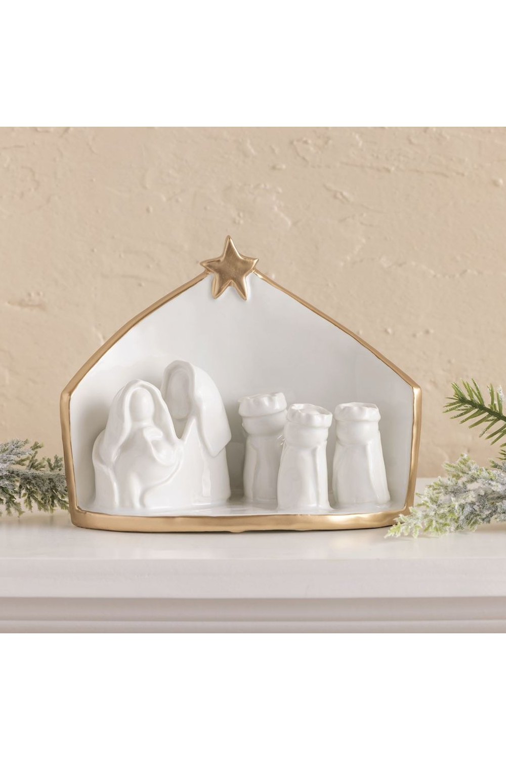Ceramic Gold Edge Nativity