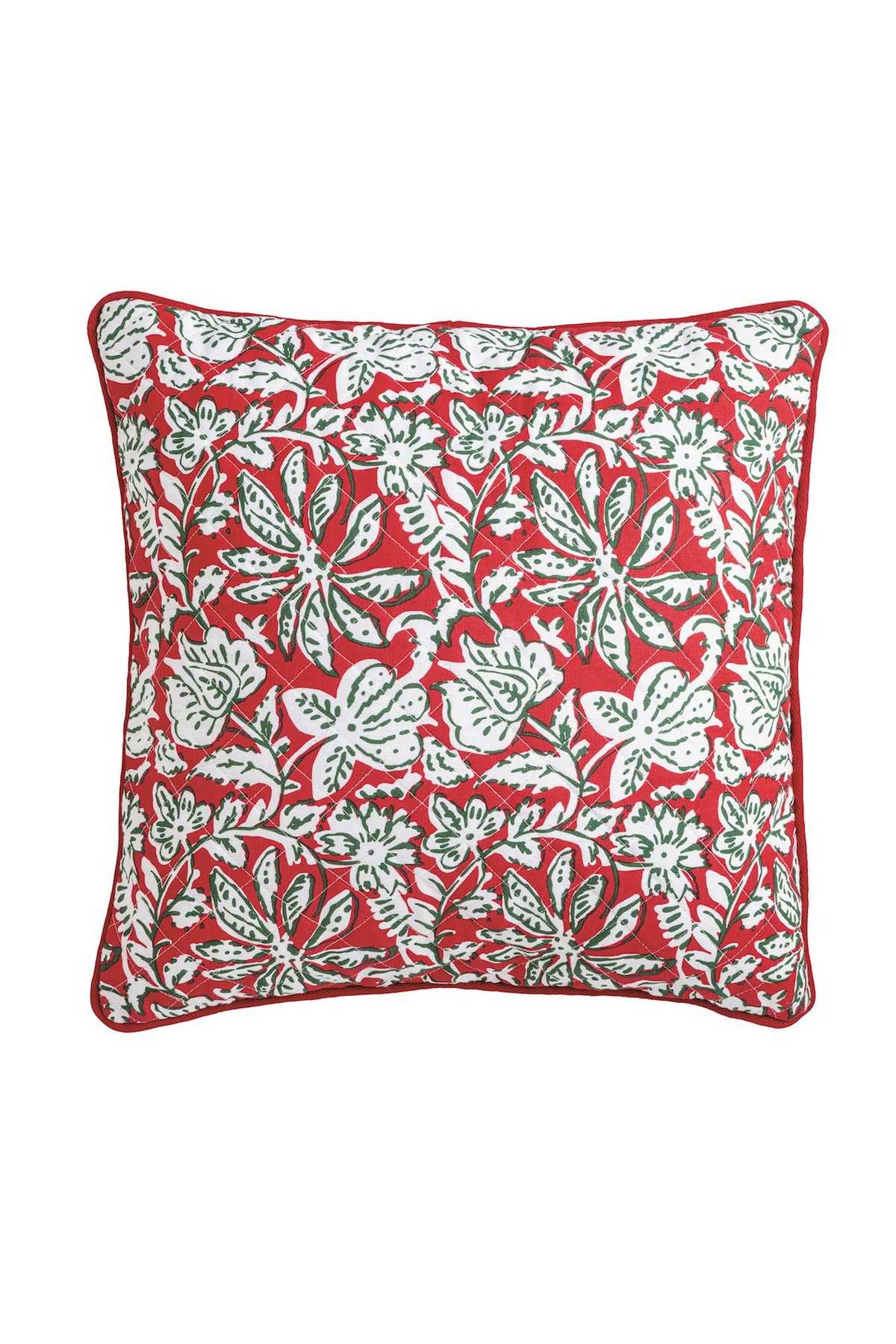 Block Print Quilted Pillow