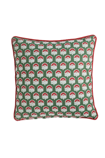 Block Print Quilted Pillow