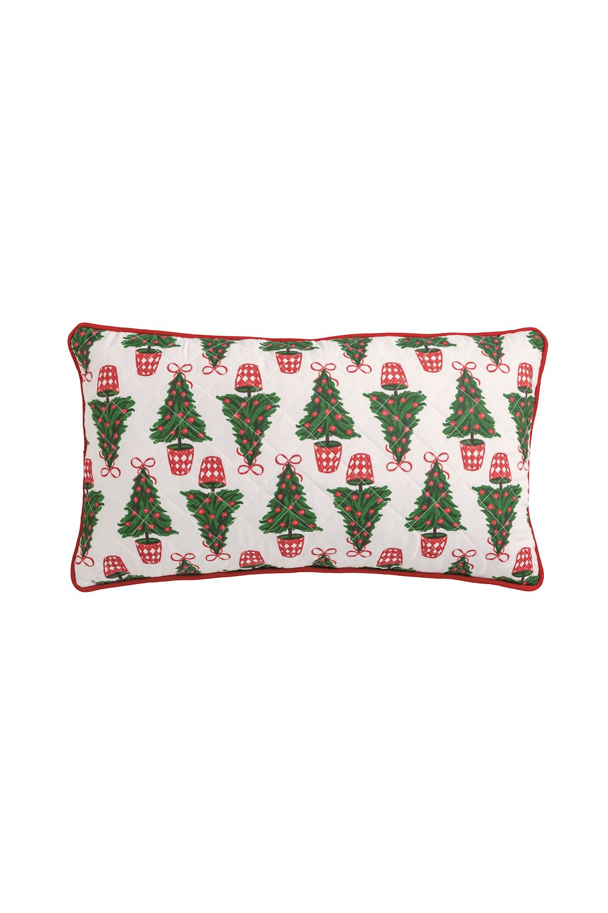 Tree Stripe Quilted Pillow