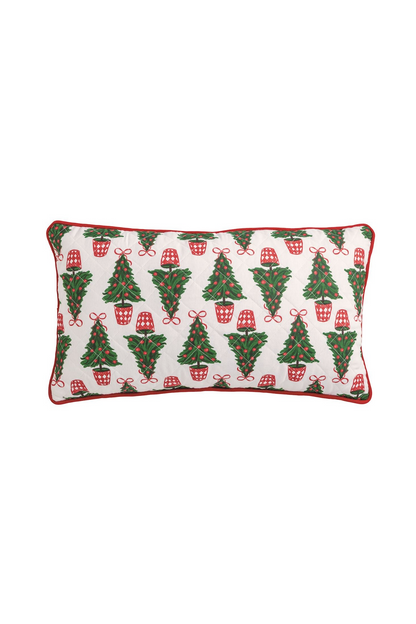 Tree Stripe Quilted Pillow