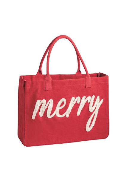 Holiday Boucle Tote