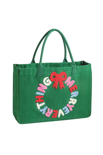 Holiday Boucle Tote