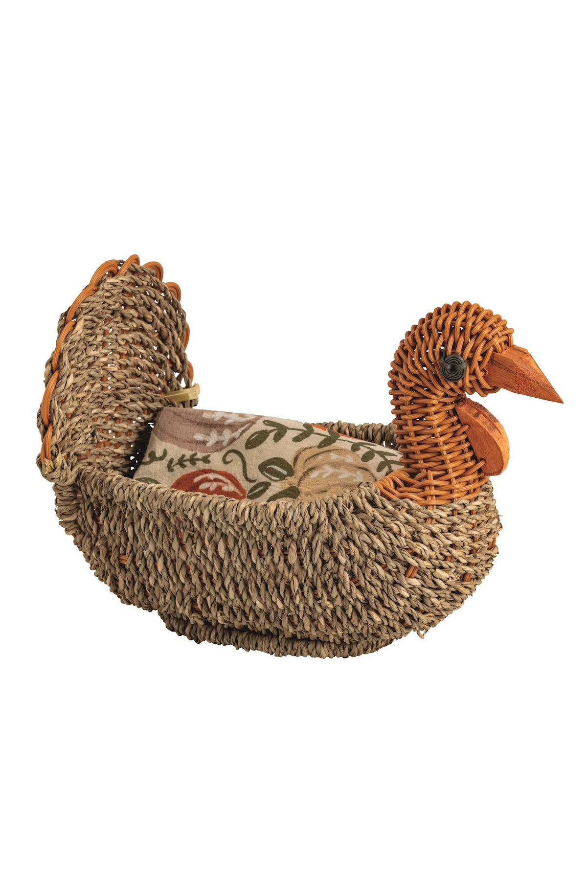 Woven Turkey Bread Basket set