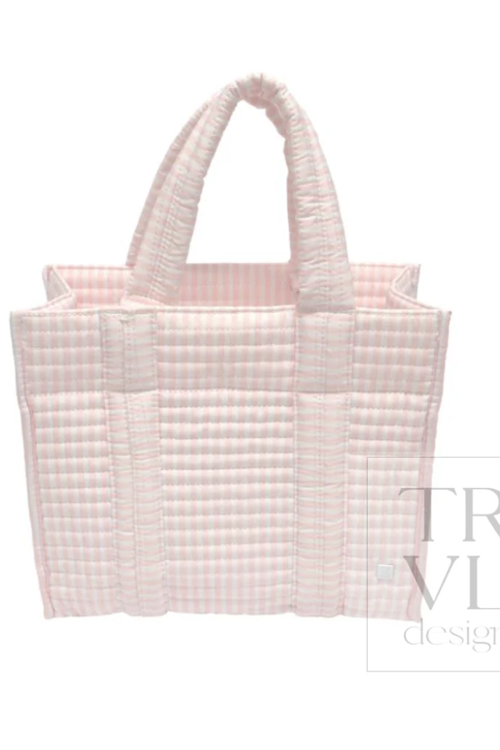 Quilted Mini Go Go Tote - Pimlico Stripe Pink