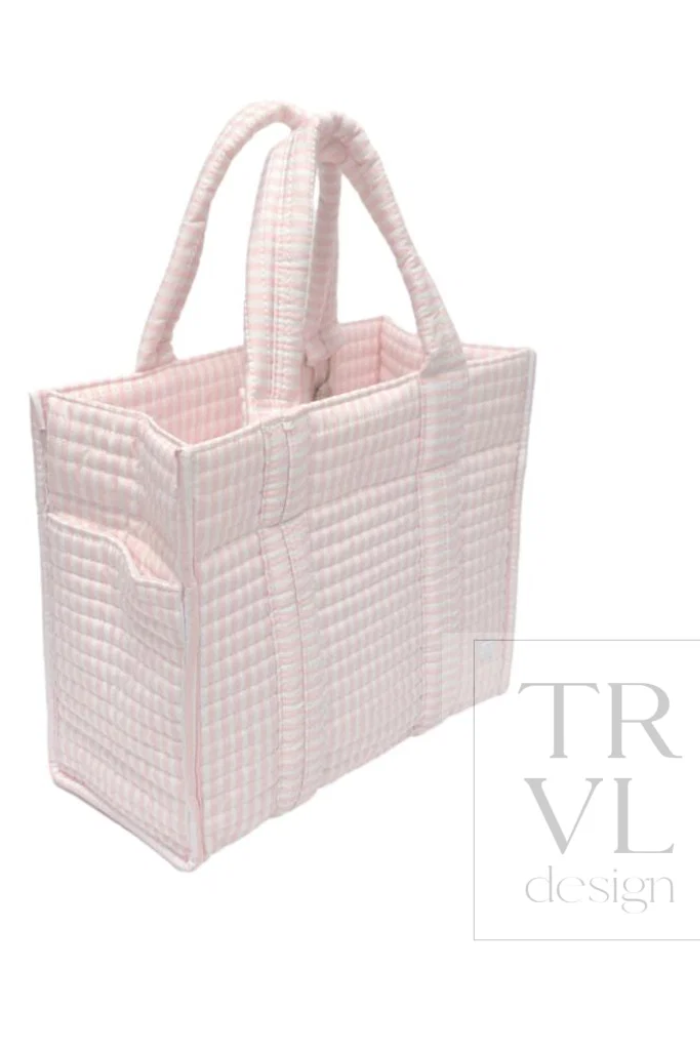 Quilted Mini Go Go Tote - Pimlico Stripe Pink