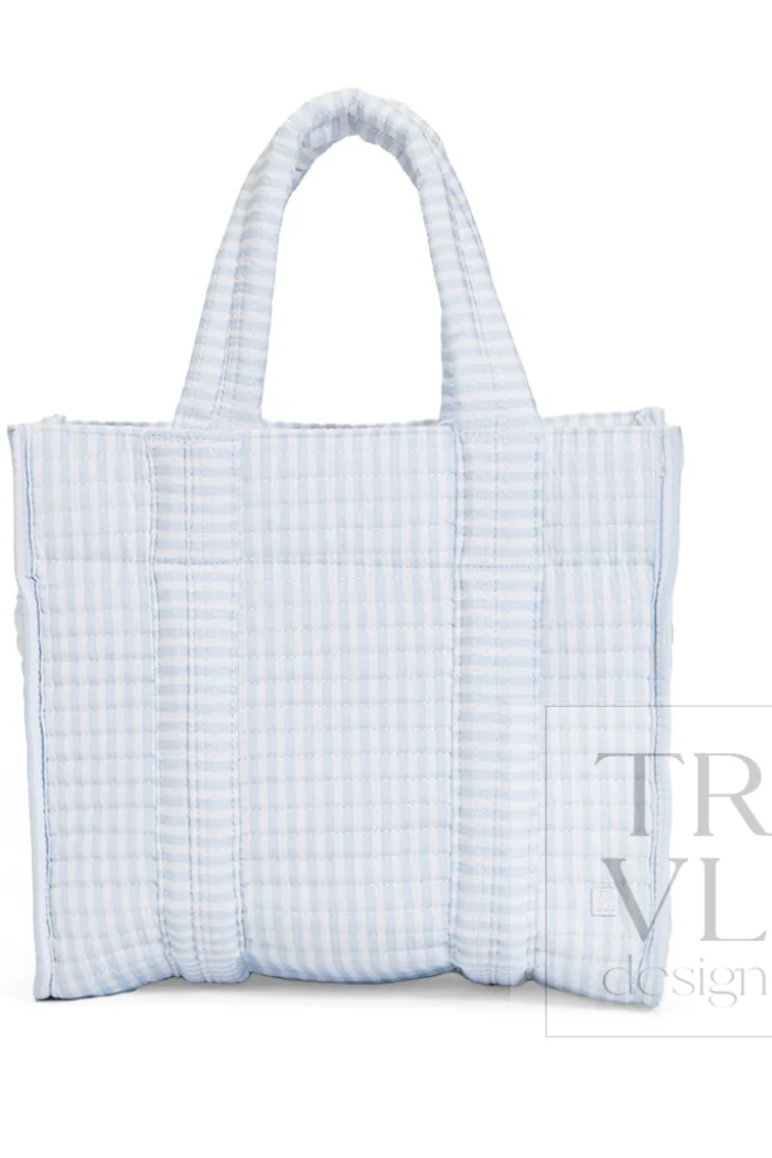 Quilted Mini Go Go Tote - Pimlico Stripe Blue