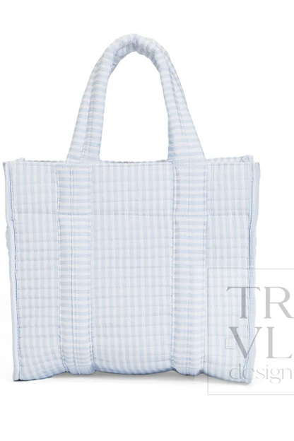 Quilted Mini Go Go Tote - Pimlico Stripe Blue