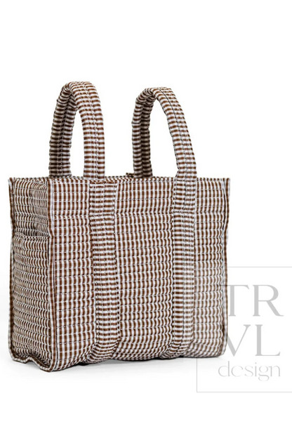 Quilted Mini Go Go Tote - Gingham Coco