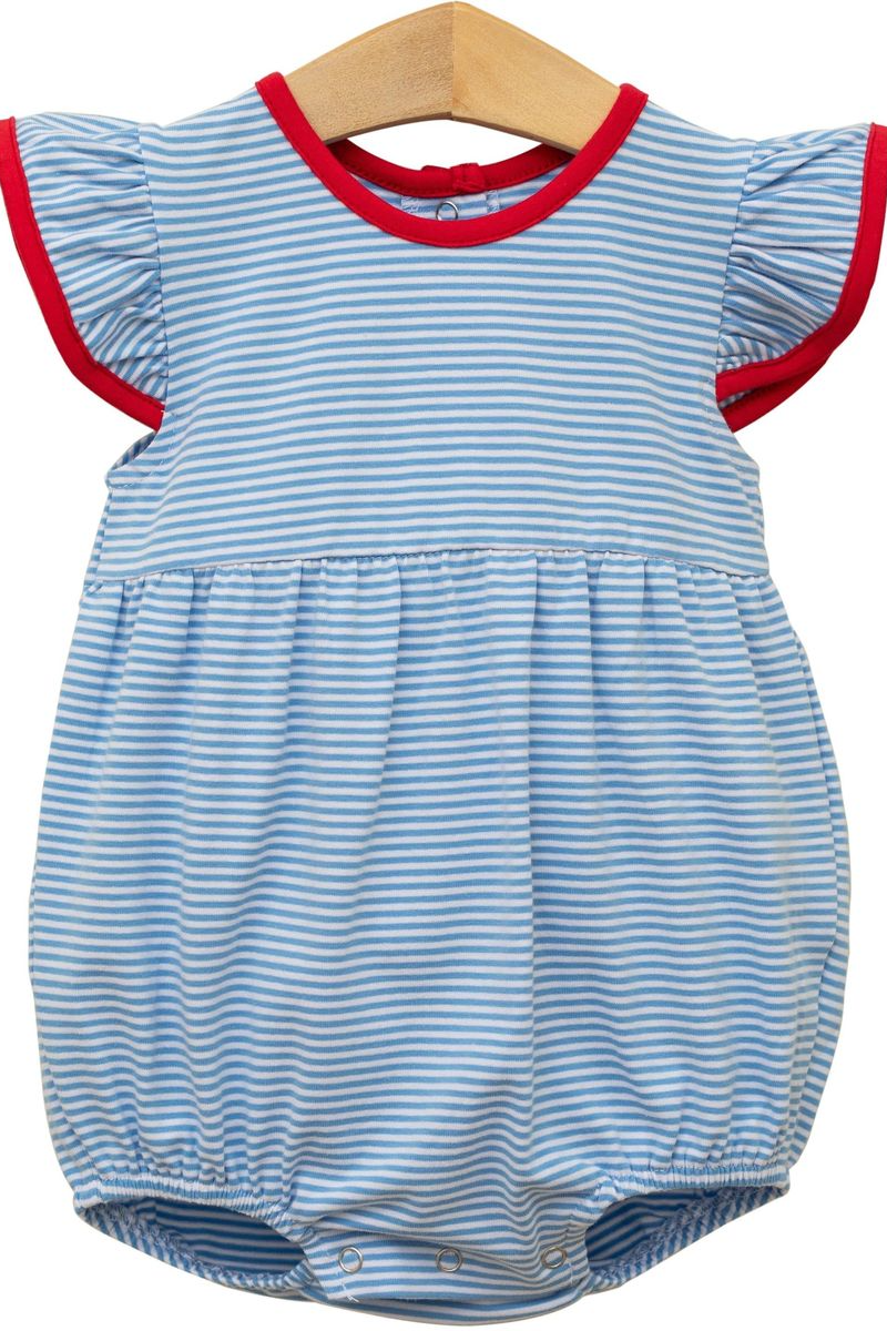 Lucy Bubble Blue Stripe One-Piece